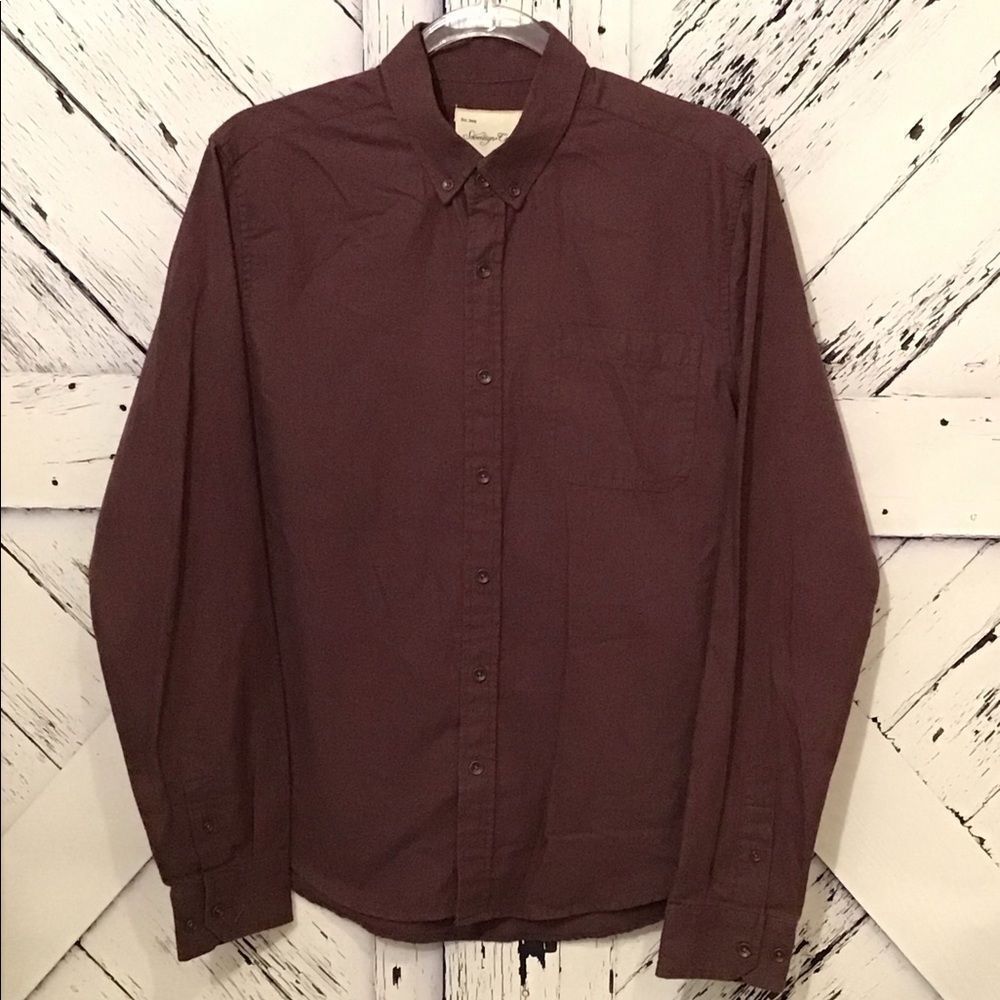 Sovereign Code Burgundy Button Up Shirt GUC